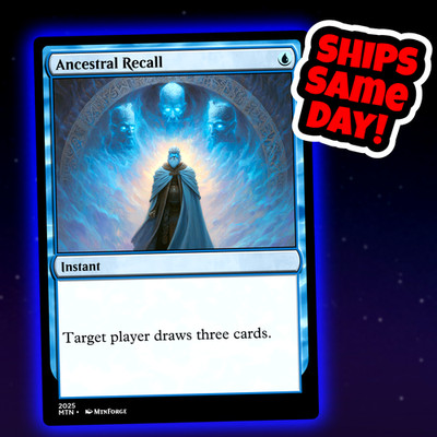 Ancestral Recall - Custom Art Magic: The Gathering Playtest Card - Commander EDH