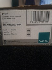 Vado trim kit (square) 3 outlet concealed wall mounted shower valve in chrome