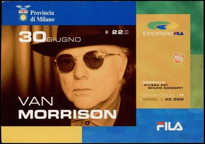 advertising postcard PROMOCARD no.2504 VAN MORRISON FILA MILAN