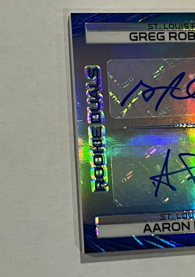 Aaron Donald 2014 Panini Spectra #258 LA Rams azul doble novato automático/49 Foto 3 de 4