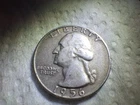 1956-D Washington Silver Quarter  Errors In Letters Eagle Has Beak Error See Pic