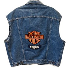 Levi's Vintage Harley Davidson Denim Vest - Size XL