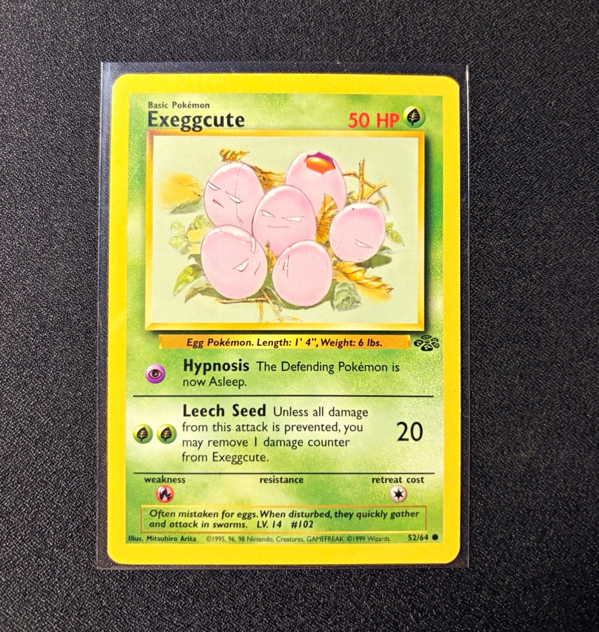 Wizards of the Coast Pokemon TCG Exeggcute 52/64 Jungle Unlimited Com Eng 50HP