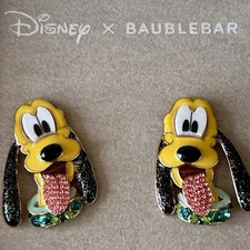 Pluto Disney X Baublebar Stud Sparkly Earrings New In Box Dog