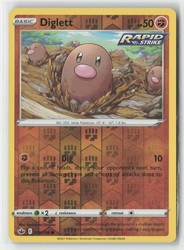 Diglett 076/198 Reverse Holo - SWSH06: Chilling Reign