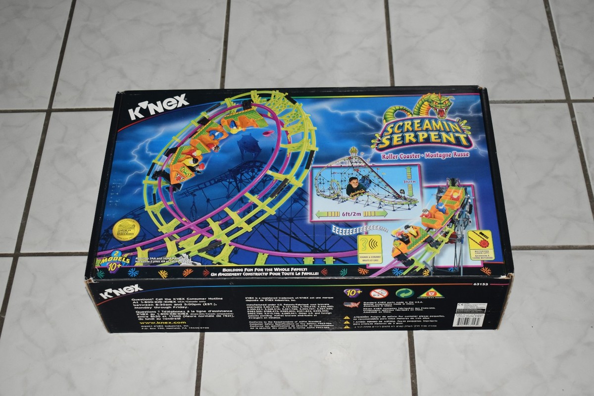 K'NEX Sealed Screamin Serpent Coaster Open Box M Number 63153 2001