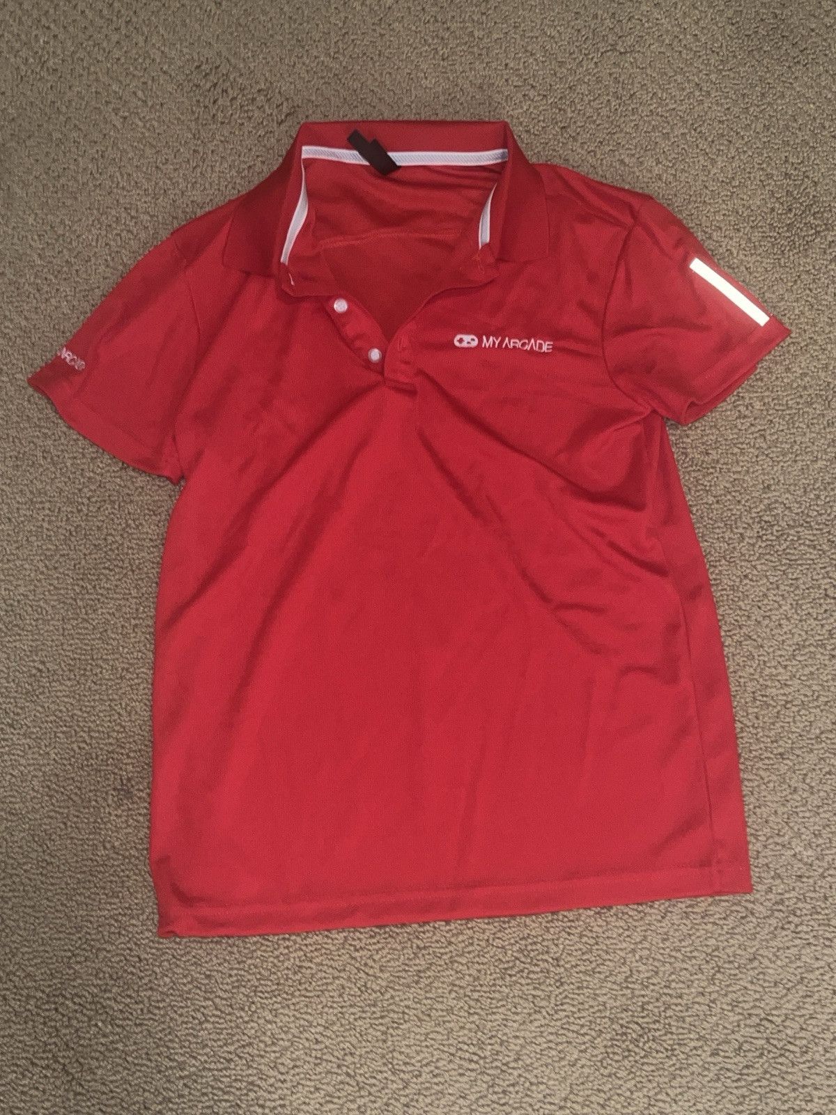 Arcade Red Womens Medium Polo Shirt for Sports & Active Wear