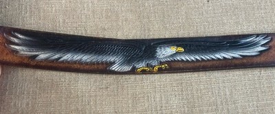 Eagle Leather Works Brown Leather Belt By Leegin 44.75  Embossed Eagle Design