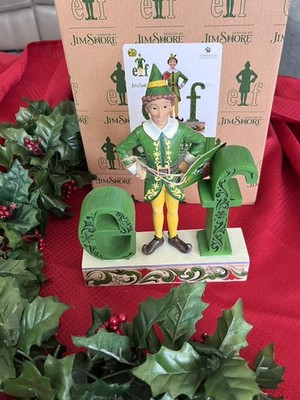 Jim Shore Elf Logo Figurine  The Name is Buddy the Elf  NEW