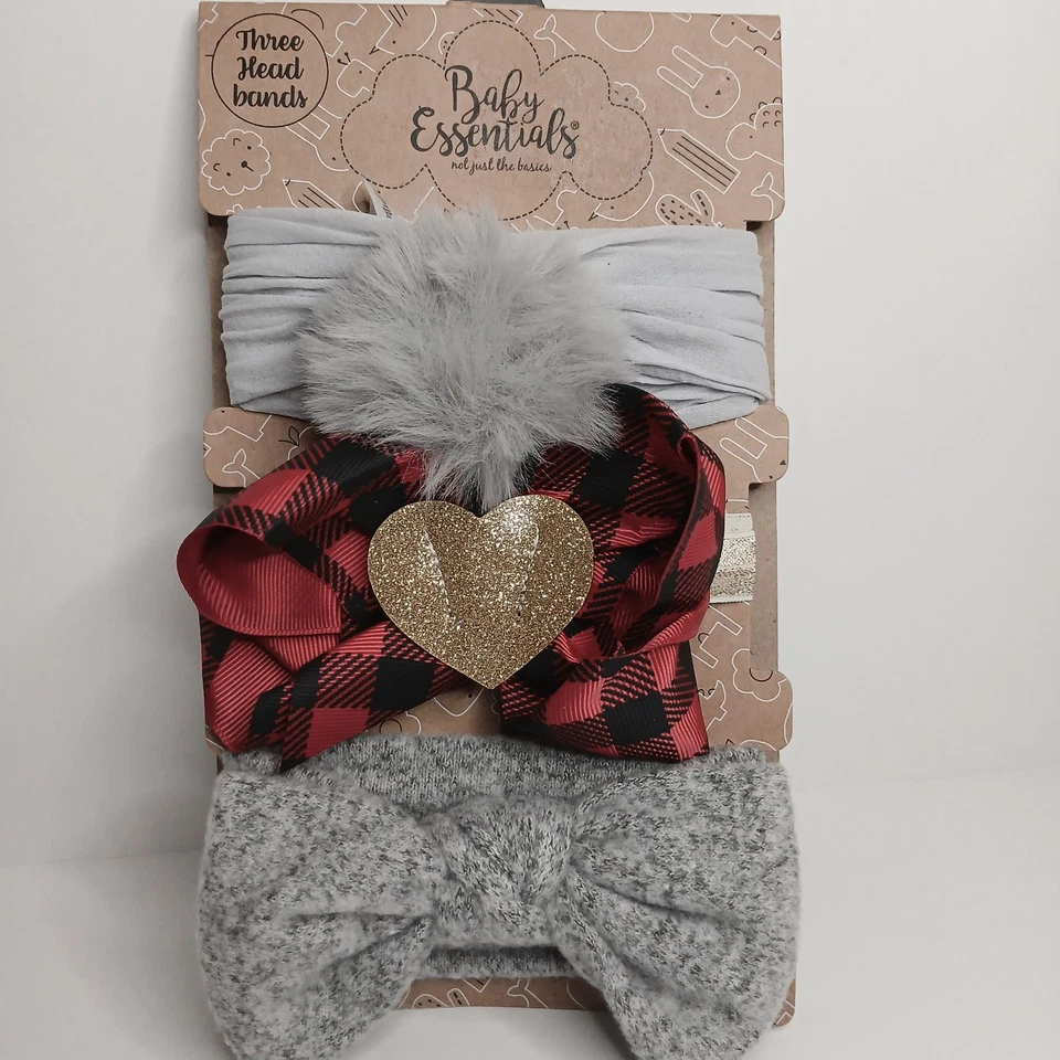 Baby Essentials 3 Christmas Headbands Infant 0-24 Months New - Image 3 of 4