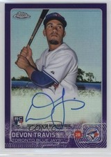 2015 Topps Chrome Rookie Purple Refractor 183/250 Devon Travis #AR-DT Auto j1a