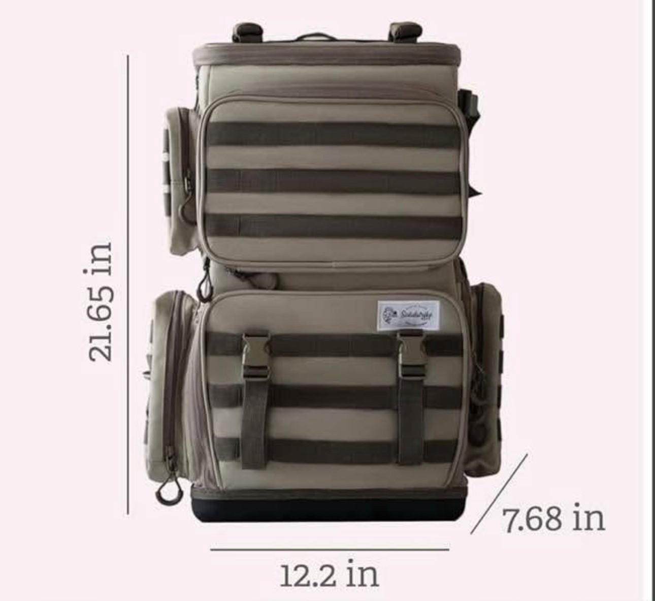 Solidstrike Gear - Modular Fishing Backpack with Solid Base/Cooler Bag / 4 Tackl