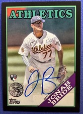 2023 Topps Series 1 - 1988 Topps Baseball Autographs Jonah Bride #88BA-JBR Black