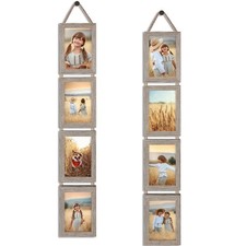 QUTREY 4x6 Hanging Picture Frames Collage Set of 2, 4 Openings 4 x 6 Photo Fr...