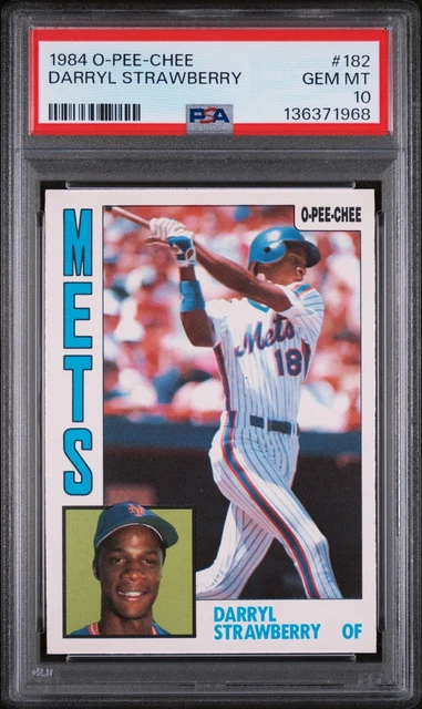 1984 O-Pee-Chee OPC Darryl Strawberry PSA 10 RC LOW POP VERY RARE Mets Yankees