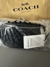 Authentic Coach Warren Mini Belt Bag Unisex In Signature Denim CAJ43 NWT