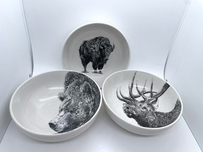 MAXWELL WILLIAMS Marini Ferlazzo Floral Animals Pasta/salad Bowls Set Of 3 