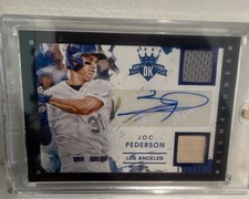 Panini 2016 Diamond Kings Joc Pederson Dodgers Signatures Blue /49 Auto MEM