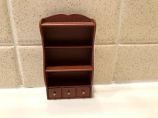 Dollhouse Miniature Handmade BARBARA HILL Colonial Red Shelf 1991 1:12