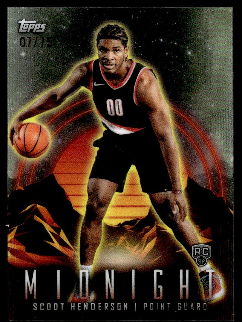 2023-24 Topps Midnight Rookie Dusk Scoot Henderson 07/75 #75