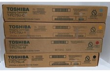 FULL SET Toshiba CYMK Genuine Toner T-FC75U-K, T-FC75U-Y, T-FC75U-M, T-FC75U-C