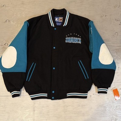 NHL Sharks ヴィンテージスタジャン Vintage NEW W/ Tags 90s Starter San Jose Sharks Letterman Hockey