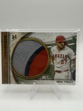 2025 Topps Museum Mike Trout Momentous Material Jumbo Patch Relic Gold #/10