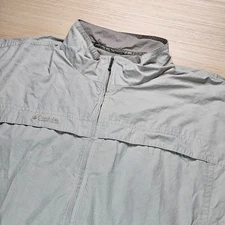 Columbia 3XT Mens Vented Full Zip Windbreaker Jacket Lightweight Gray Tan Coat