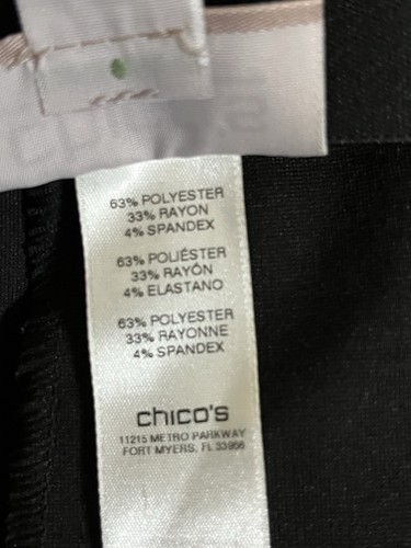 Chico’s Animal Print Pants Size 3 XL Pull On Gray Black Leopard Comfort Career - Picture 8 of 10