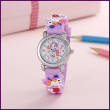 New Fashion Colorful Cartoon Unicorn Student and Children's Watch Quartz