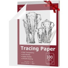 Tracing Paper 9x12 inch,100 Sheets Transfer Paper Transparent Vellum Paper
