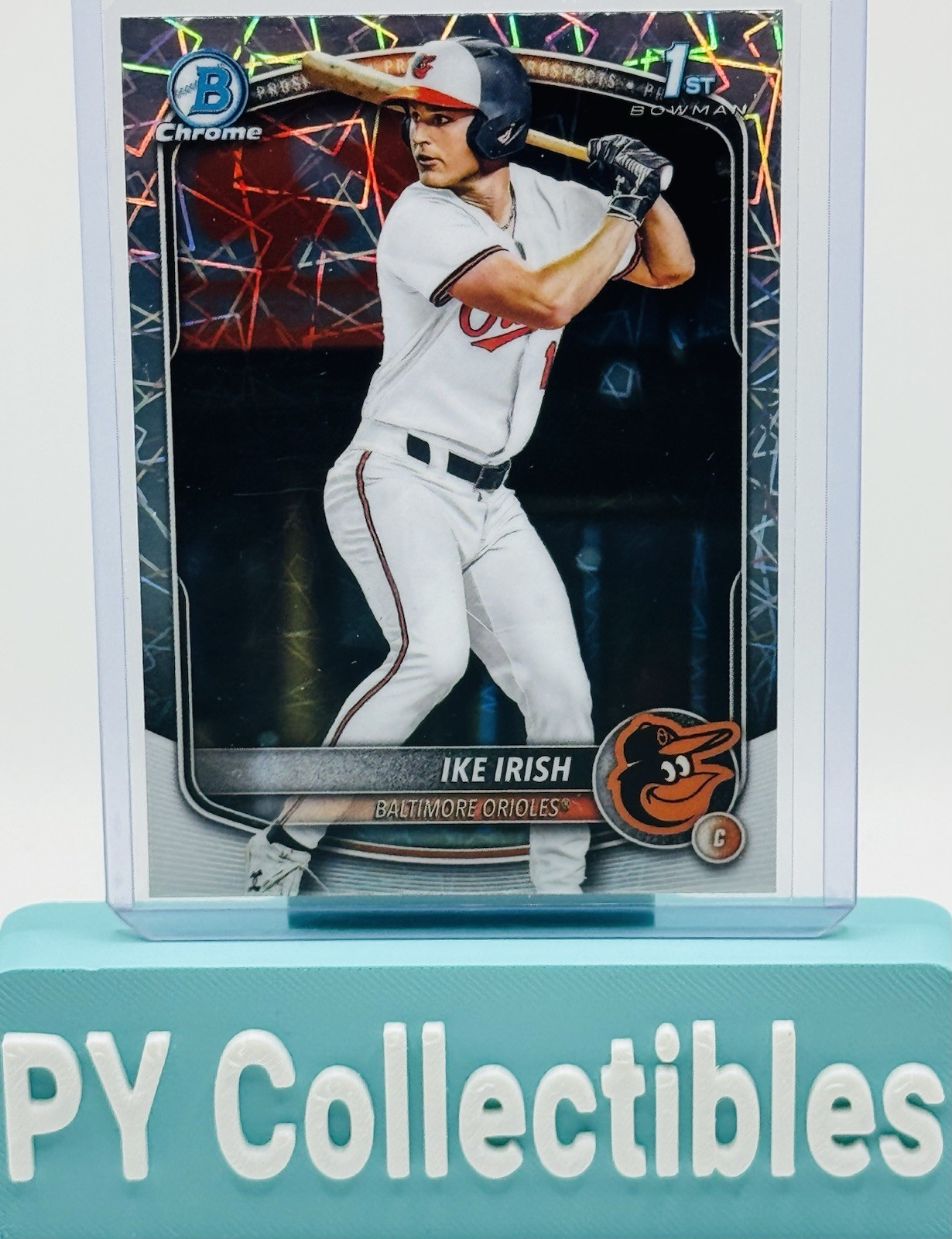 2025 Bowman Draft Chrome - Ike Irish 1st Laser Refractor - Orioles Mega Box