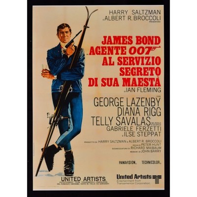 Locandina AL SERVIZIO DI SUA MAESTA James Bond Agent Geheim 007 Lanzeby CAT2