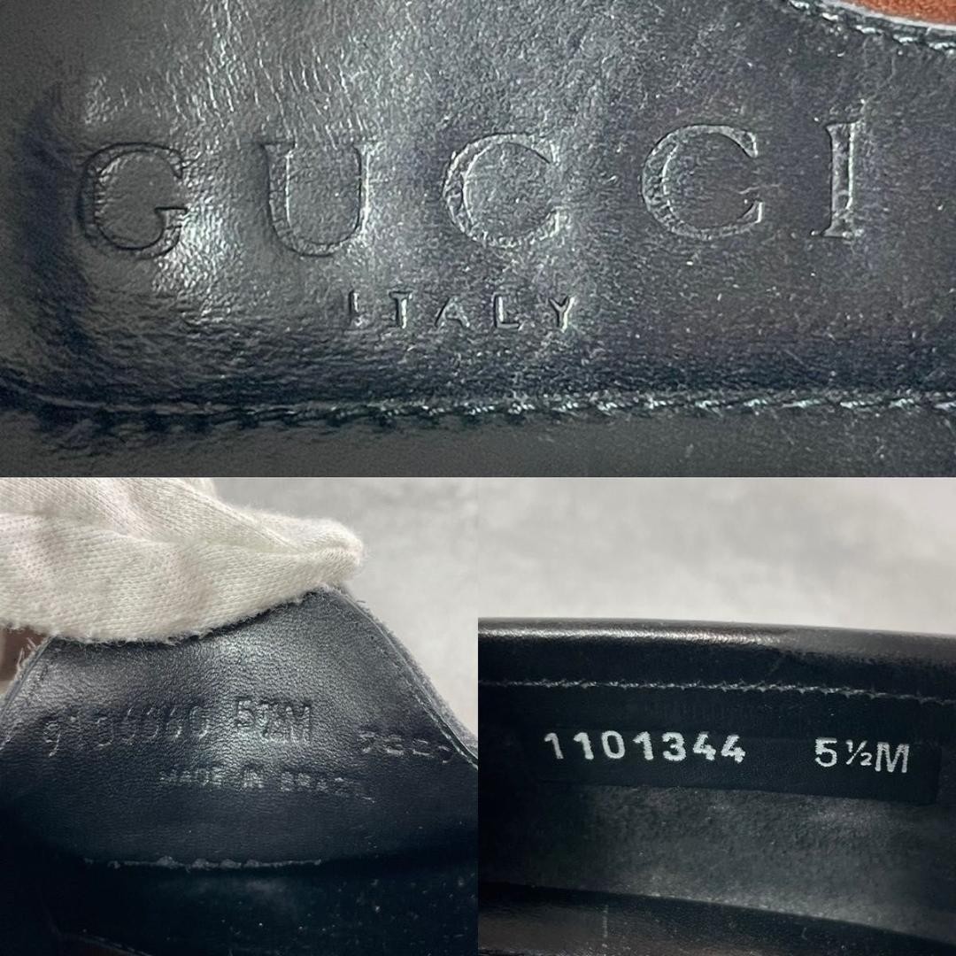 GUCCI Women's Loafers Horsebit Leather Black EU35.5/US5.5 120222c thumbnail 9