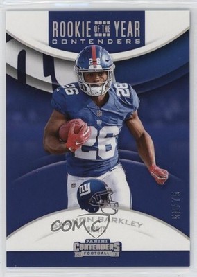 2018 Panini Contenders Rookie of the Year Silver /75 Saquon Barkley RC 1lc0