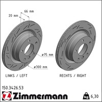 2X Zimmermann 150.3426.53 Bremsscheibe FüR BMW 3 1 E91 E90 E92 E93 E81 E87