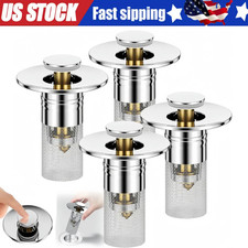 Sink Stopper Hair Catcher Bathroom Pop Up Sink Drain Strainer Filter Plug LOT