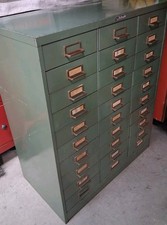 STEELMASTER ART STEEL CO. 30 DRAWER INDUSTRIAL STORAGE CABINET 37x30x12"