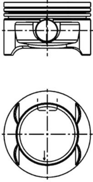 Kolben Kolbenschmidt 40386620 FüR Corsa Meriva CC X03 S07 Astra Opel A04 Caravan-image