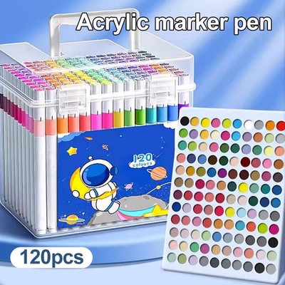120 Acryl Marker Sketching Marker Farben Zeichnen schnelltrocknend Farbstifte