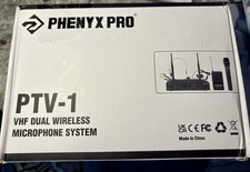Phenyx Pro PTV-1 VHF Dual Wireless Microphone System 1 Handheld, 1 Headset NEW