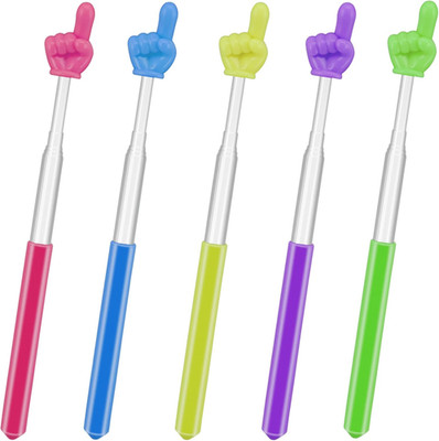 5 Pack Retractable Teacher Pointer Stick,  Telescope Mini Extendable Pointer Fin