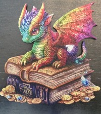 Dragon Of Knowledge And Treasures Wooden Puzzle, 114 Pieces, 8"x8"