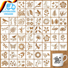 Schablonen Zum Malen Natur 60 Stück Kleine Schablonen Zum Malen Blumen, Zeichens