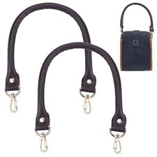 2 Pack Leather Short Strap 15.7 Inches Leather Replacement Handle Purses