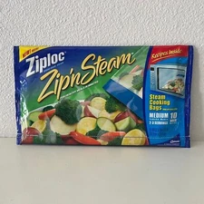Ziploc Zip n Steam Cooking Bags Unopened Pack of 10