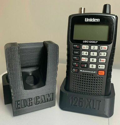 3D Printed Desktop Stand for Uniden Bearcat UBC 125XLT (UK) / 125AT (USA)