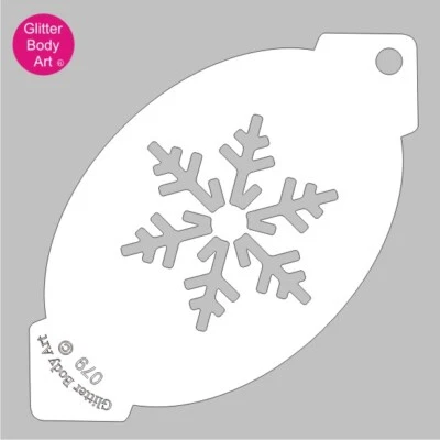 GLITTER BODY ART LTD Christmas Snowflake Face Paint Stencil Reusable Template 079 Christmas Party