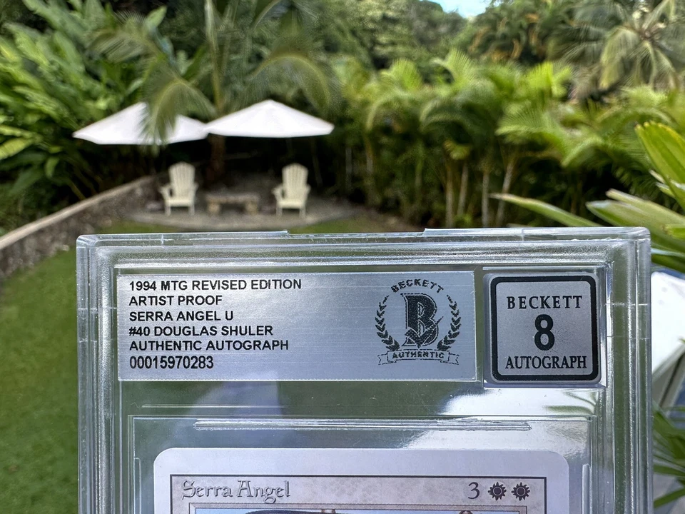 SERRA ANGEL, ARTIST PROOF, REVISED, 1994 MTG, DOUGLAS SHULER, BAS 8 - Image 3 of 3