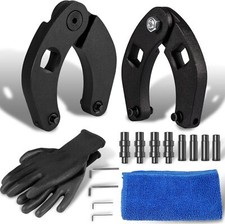 Gland Nut Wrench Set of 2 Hydraulic Cylinder Spanner Wrench Adjustable W/ Gloves